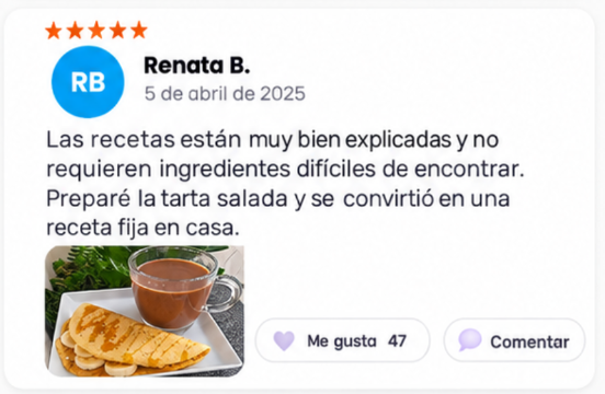 Reseña de Renata B. sobre la tarta salada